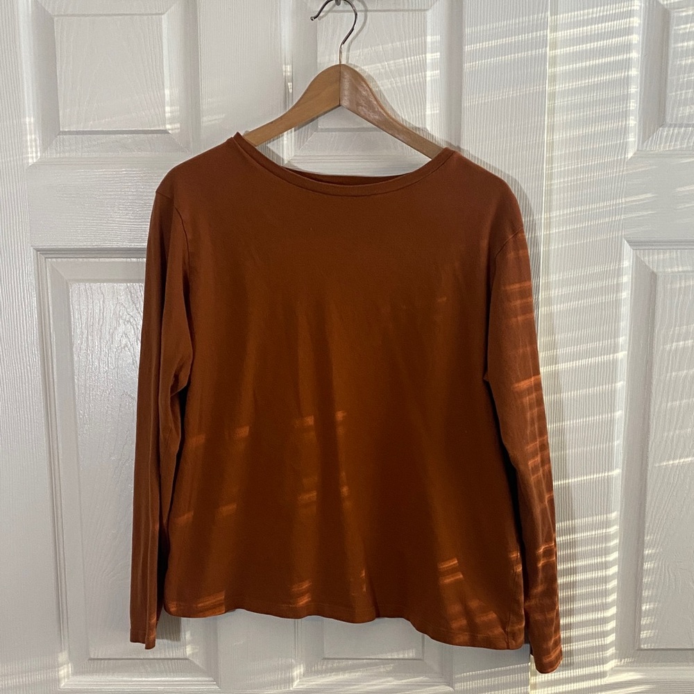 Woman’s XL Banana Republic Rust Long Sleeve Top